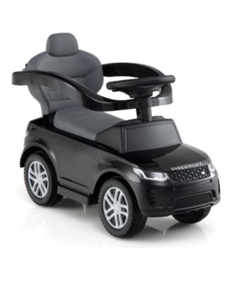 3-in-1 Push Car with Removable Handle, Guardrail, and Storage for Toddlers 18–36 Months - Black