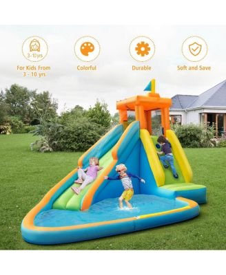Inflatable Water Slide Kids Bounce House with 740W Blower