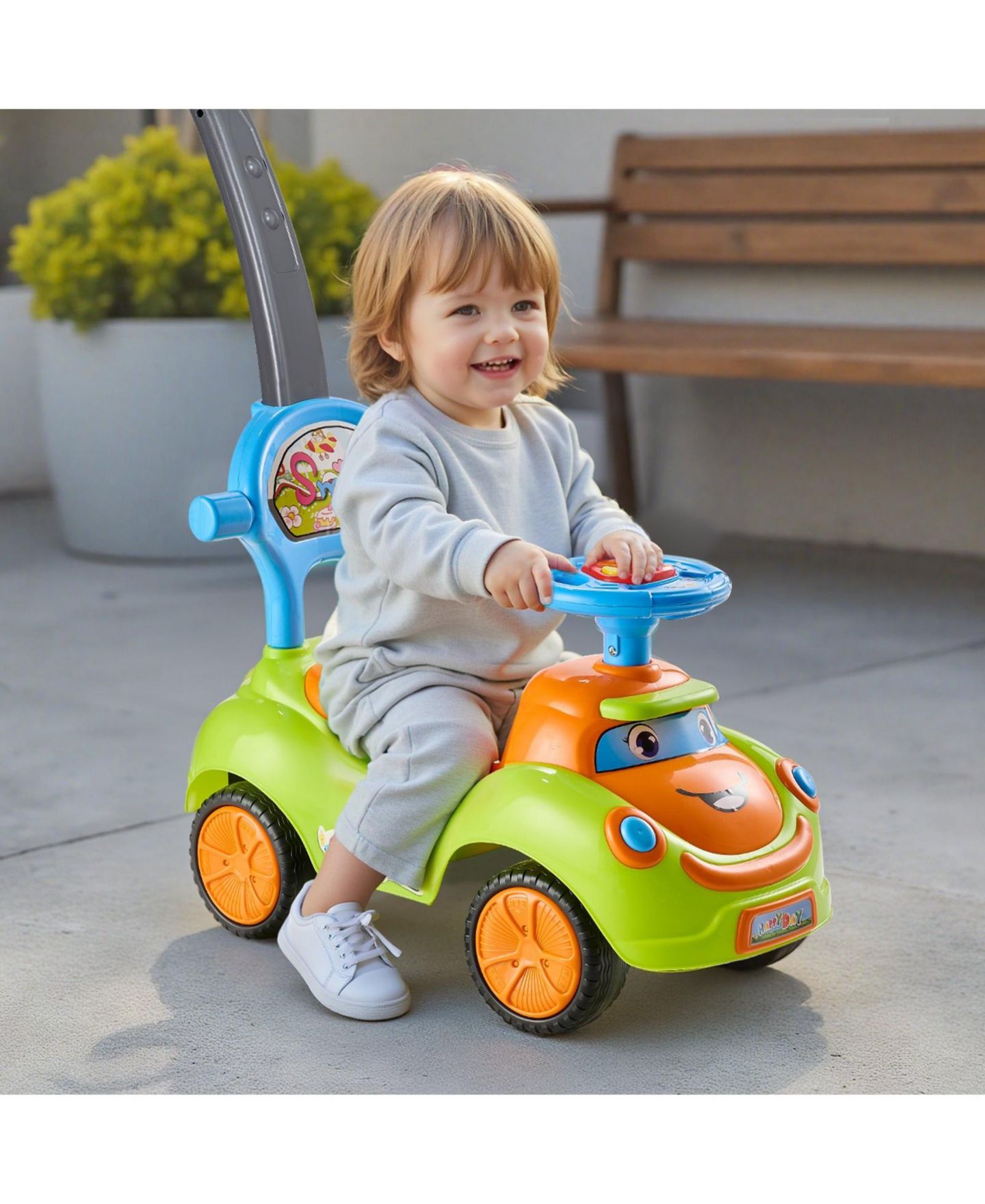 Детская игрушка Mecale Ride-On Push Car, 3-in-1 Convertible, 55 lbs Load, Ages 3+, цвет: Зелёный — фото 2