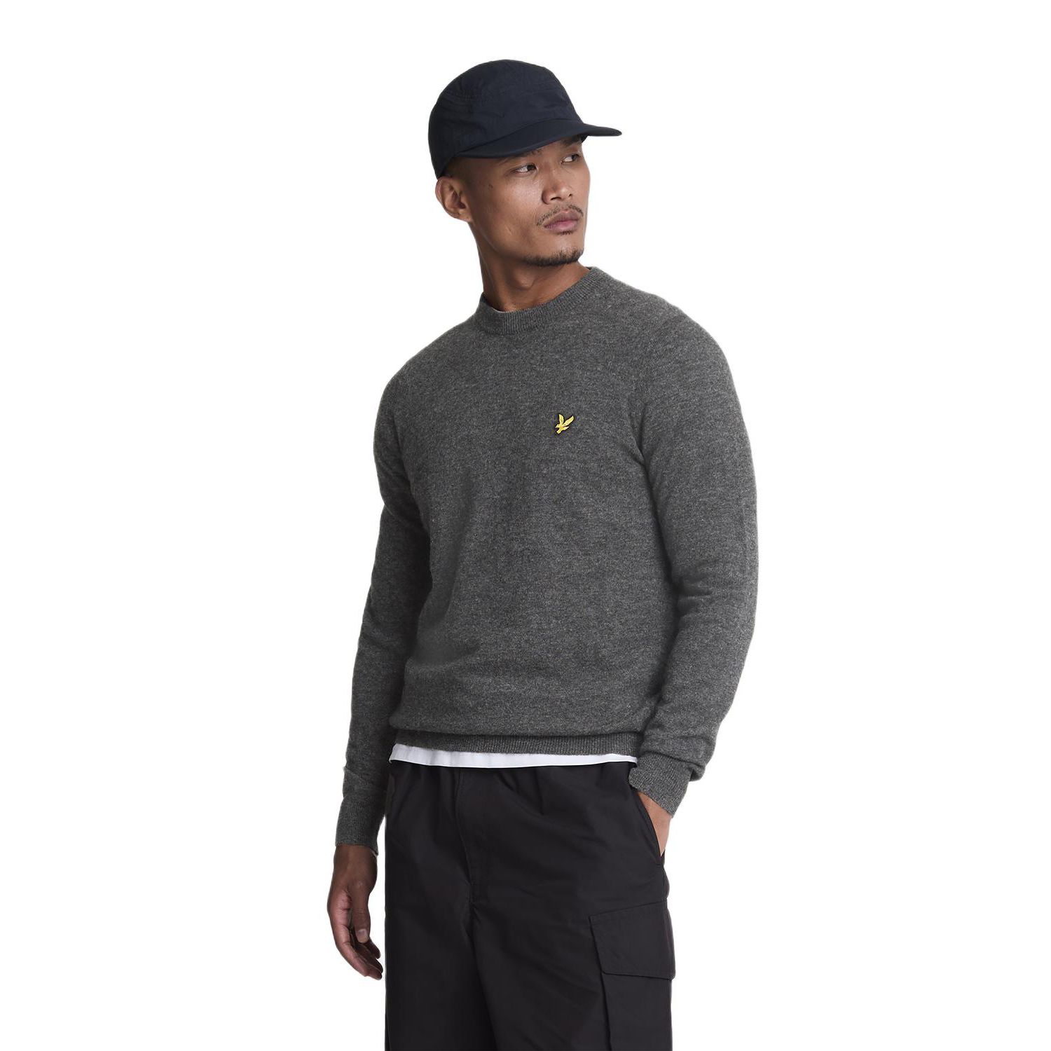 Men's Lambswool Blend Crew Neck Sweater