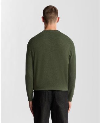 Men's Lambswool Blend Crew Neck Sweater