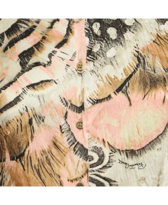 Women's Multicolor Printed Silk Shirt