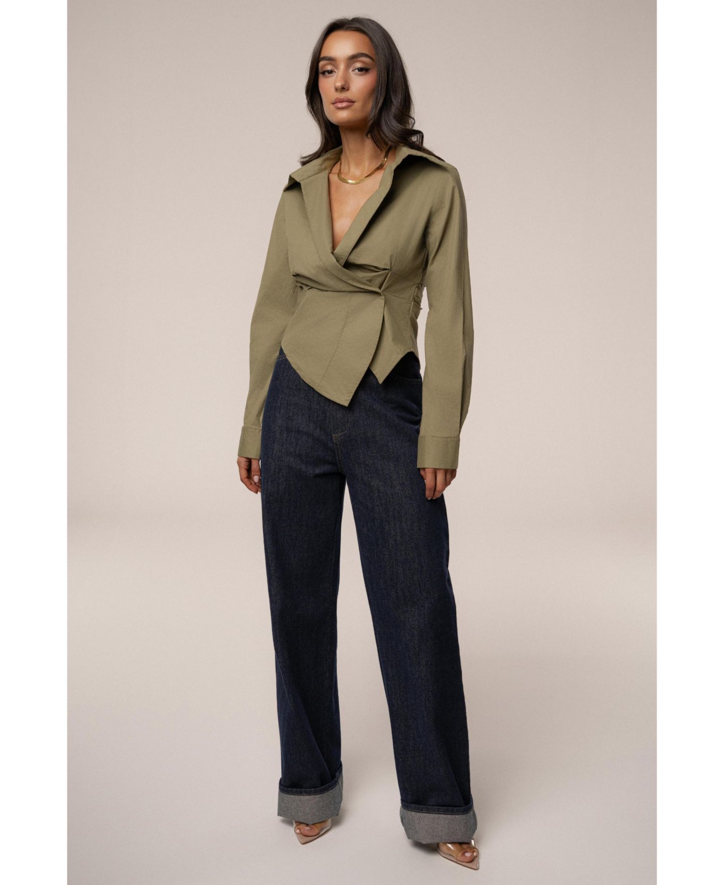 Женская блузка JLUXLABEL Sculpt And Form Blouse, цвет: Зелёный — фото 9