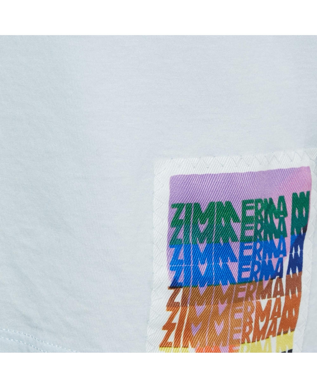 Pre-Owned Zimmermann Women's Blue Logo Applique Jersey T-Shirt