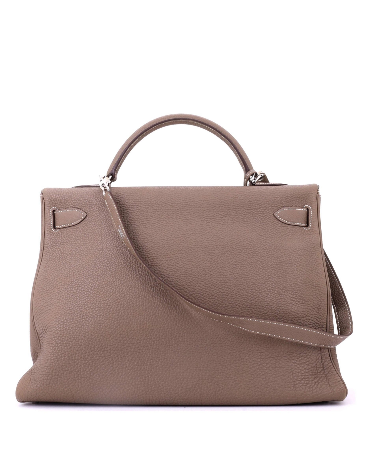 Pre-Owned Hermes Kelly Handbag Togo with Palladium Hardware