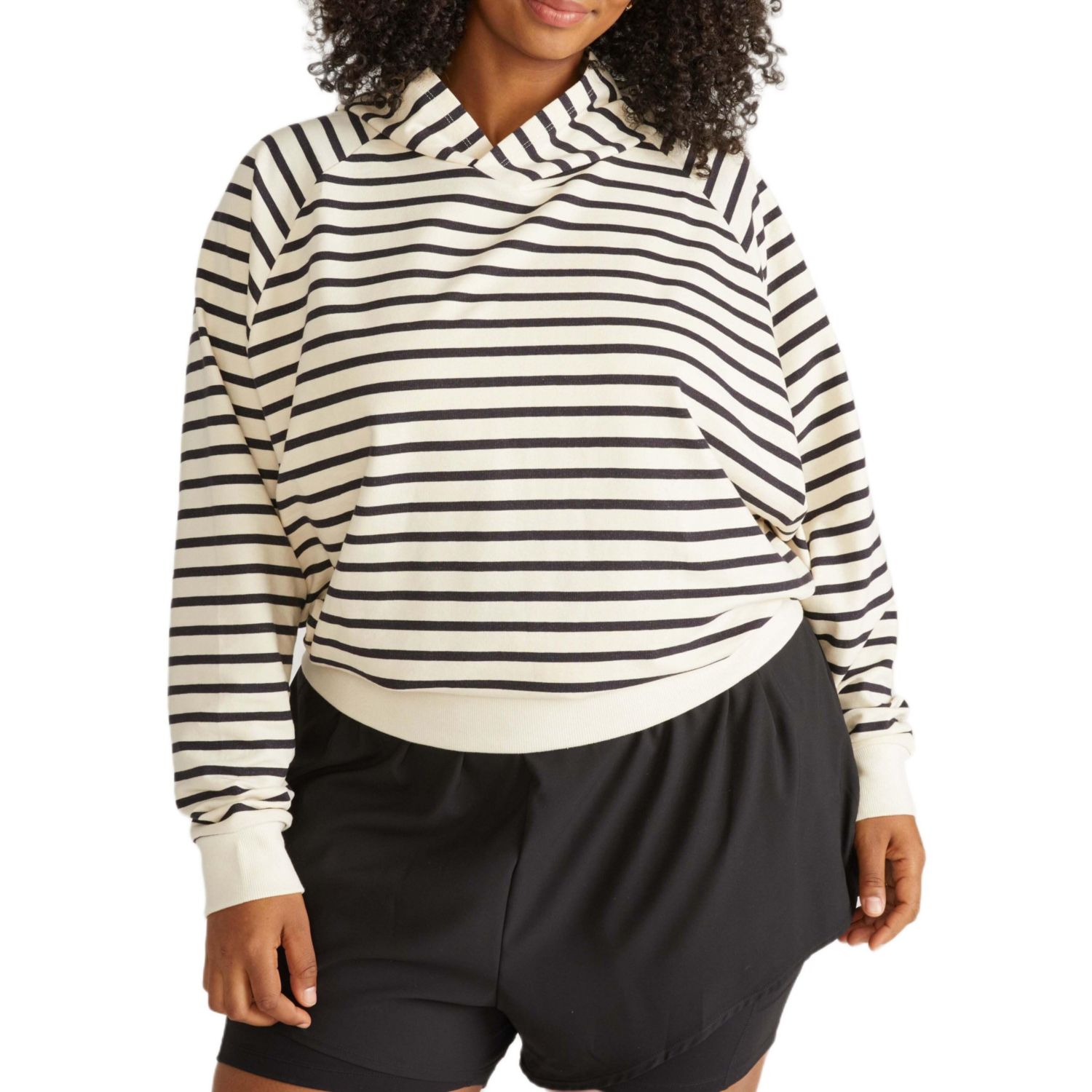 Plus Size French Terry Pullover Hoodie