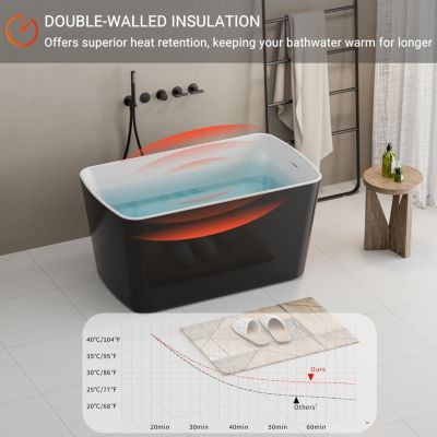 Acrylic Freestanding Soaking Tub with Chrome Overflow