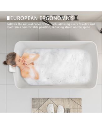 Acrylic Freestanding Soaking Tub with Chrome Overflow