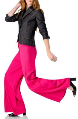 Women's Solid Wide-Leg Trousers