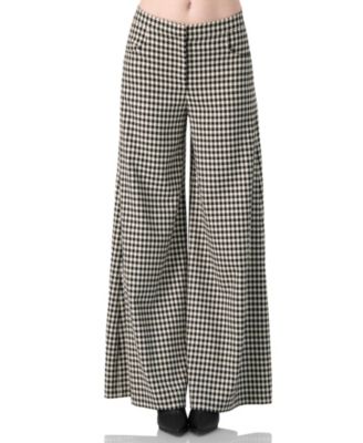 Women's Wide-Leg Houndstooth Pants