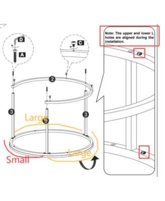 Industrial Nesting Coffee Table Set of 2 with Wood Finish and Metal Frame