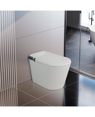 Smart Tankless  Bathroom Fixture,Elongated Heated Seat,Auto Open/Close,Warm Wash/Dryer,Foot Sensor Flush.