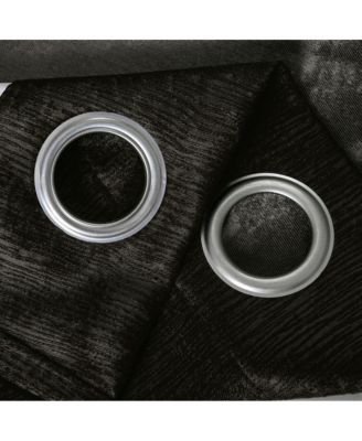 Lina Matte Embossed Blackout Grommet Single Panel - 52x90", Black