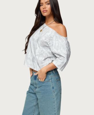 Women's Davida Off Shoulder Camo Top