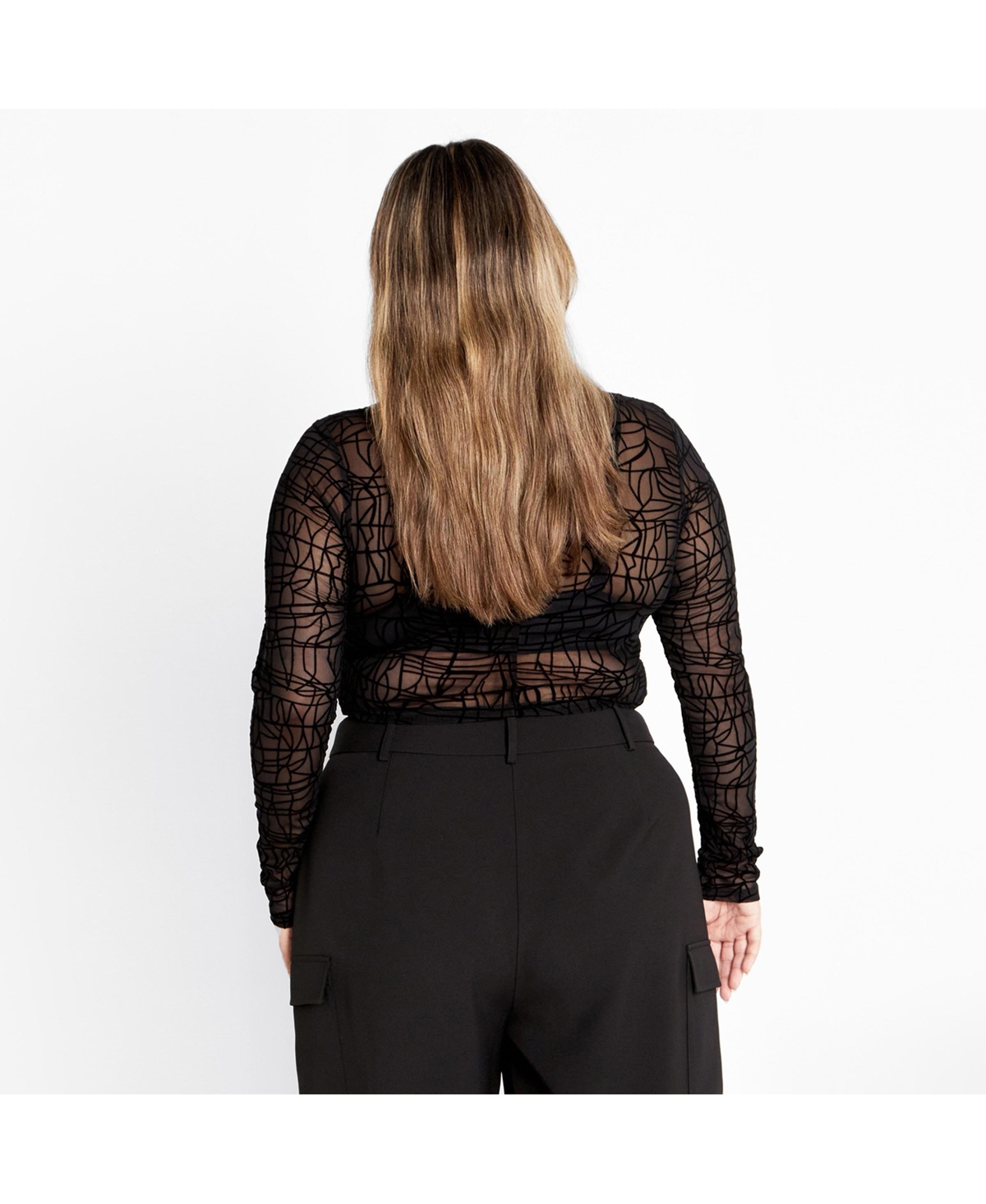 City Chic Women's Swirl Frankie Top