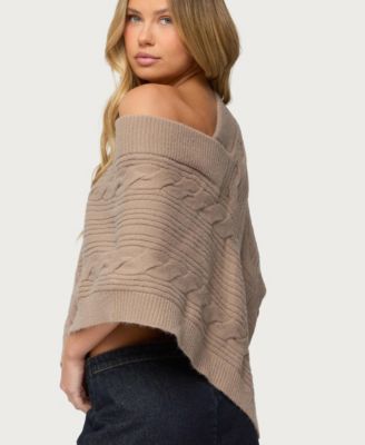 Women's Vickey Cable Knit Poncho