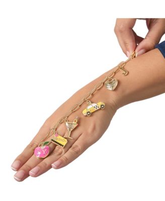 City Icons Charm Bracelet, Gold-Tone Enamel Charms