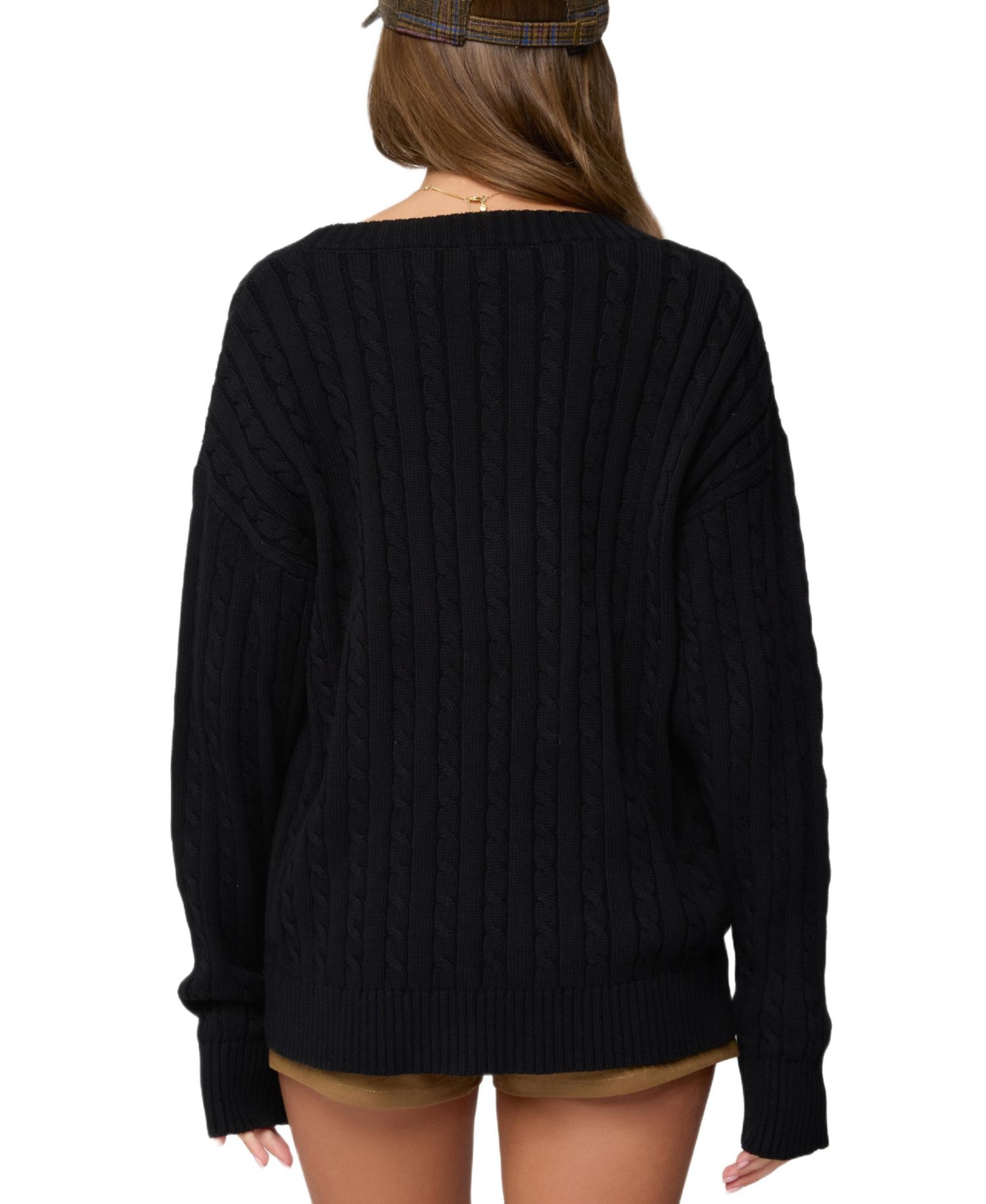 Womens Francine Oversized V Neck Cardigan