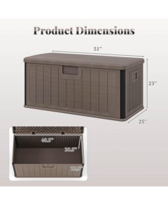Storage Box with Lockable Design & Gas Strut Handle 2 Person Bench Garden Organizer