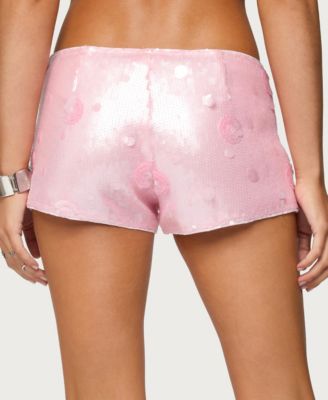 Women's Lizzie Flower Sequin Micro Shorts