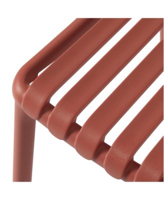 5-Piece Outdoor Metal Dining Table Set And Stackable Resin Patio Chairs