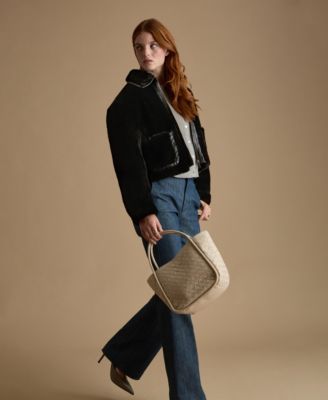 Women's Cropped Shearling Jacket