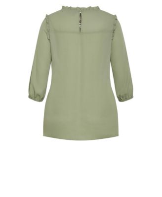 Plus Size Lace Angel Elbow Sleeve Top