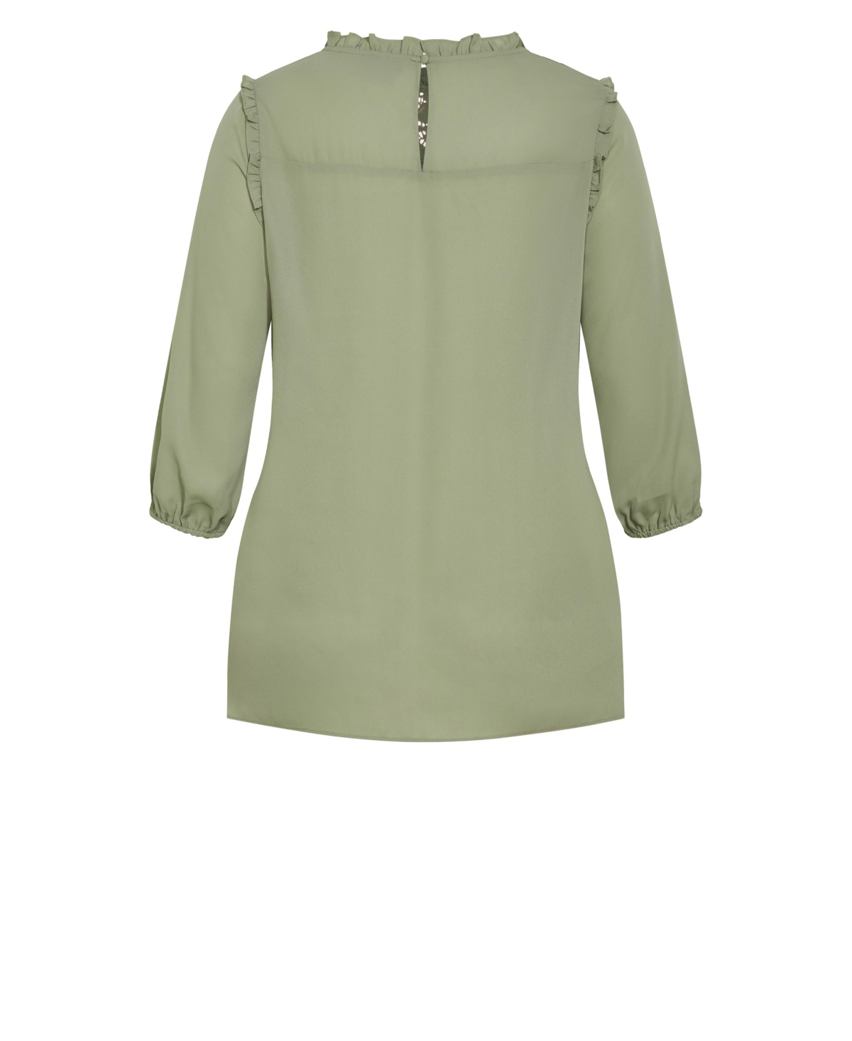 City Chic Women's Plus Size Lace Angel Elbow Sleeve Top