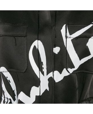 Women's Printed Satin Button Front Belted Tokyo Dress