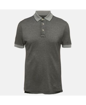 Men's Cotton & Silk Pique Polo T-Shirt