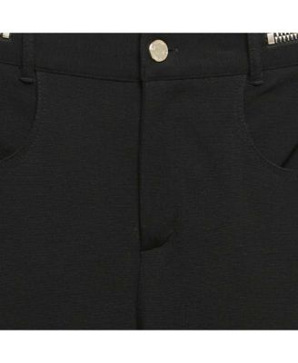 Women's Stretch Knit Zip Detail Leggings