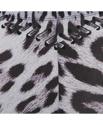 Women's Blue Leopard Print Jersey Leggings