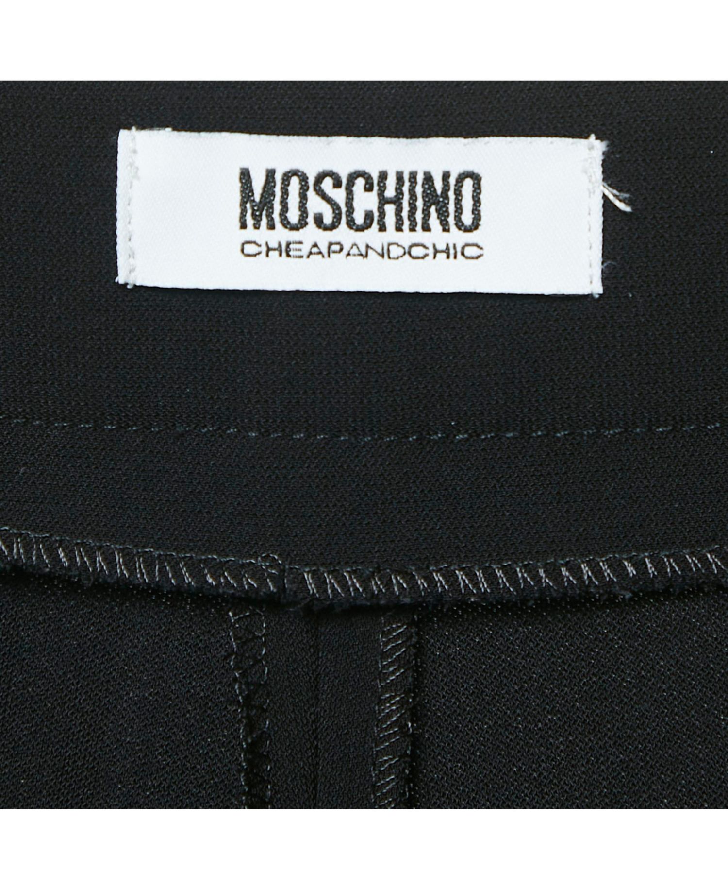 Women's Cheap And Chic Black Crepe Formal Trousers