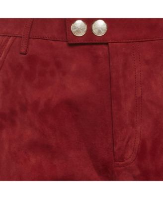 Women's Suede Fringed Play Frange Trousers