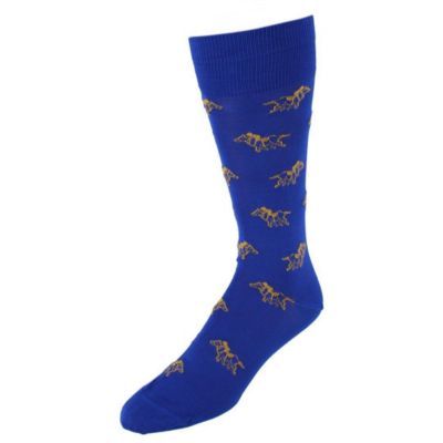 Men's The Winner Jockey and Horse Novelty Mid Calf Mercerized Cotton Sock (1 Pair)