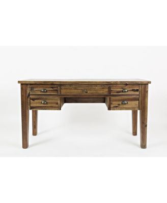 Artisan's Craft Rustic Farmhouse Distressed Acacia 5-Drawer Desk