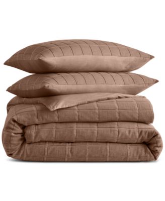 Textured Check 3-Pc. Comforter Set, Full/Queen, Exclusively for Macy's