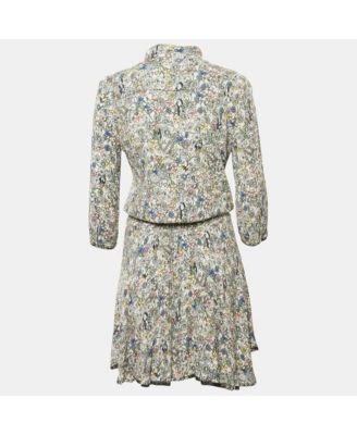 Women's Multicolor Floral Printed Chiffon Mini Dress