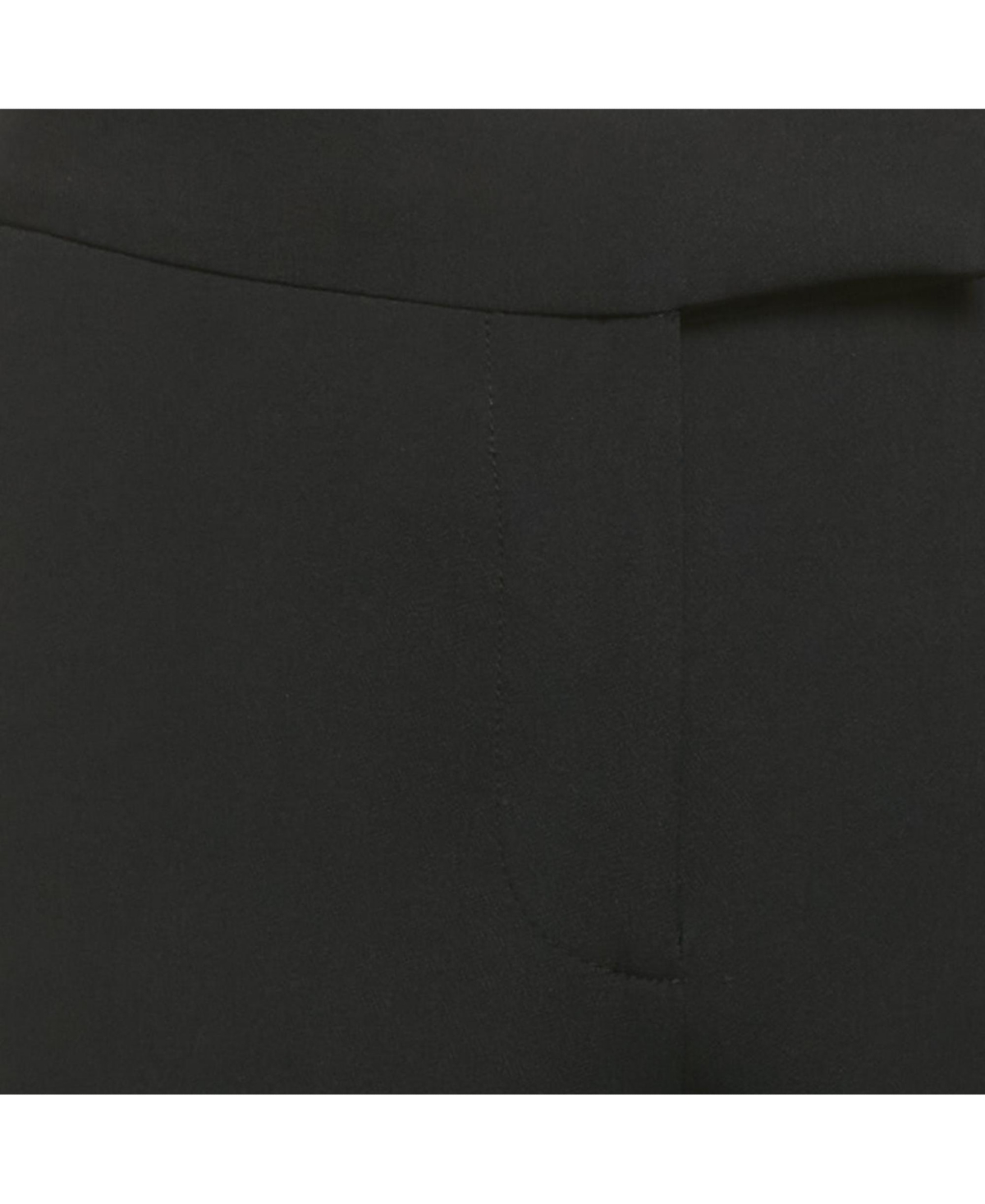 Pre-Owned Tom Ford Women's Black Crepe Leather Trim Trousers