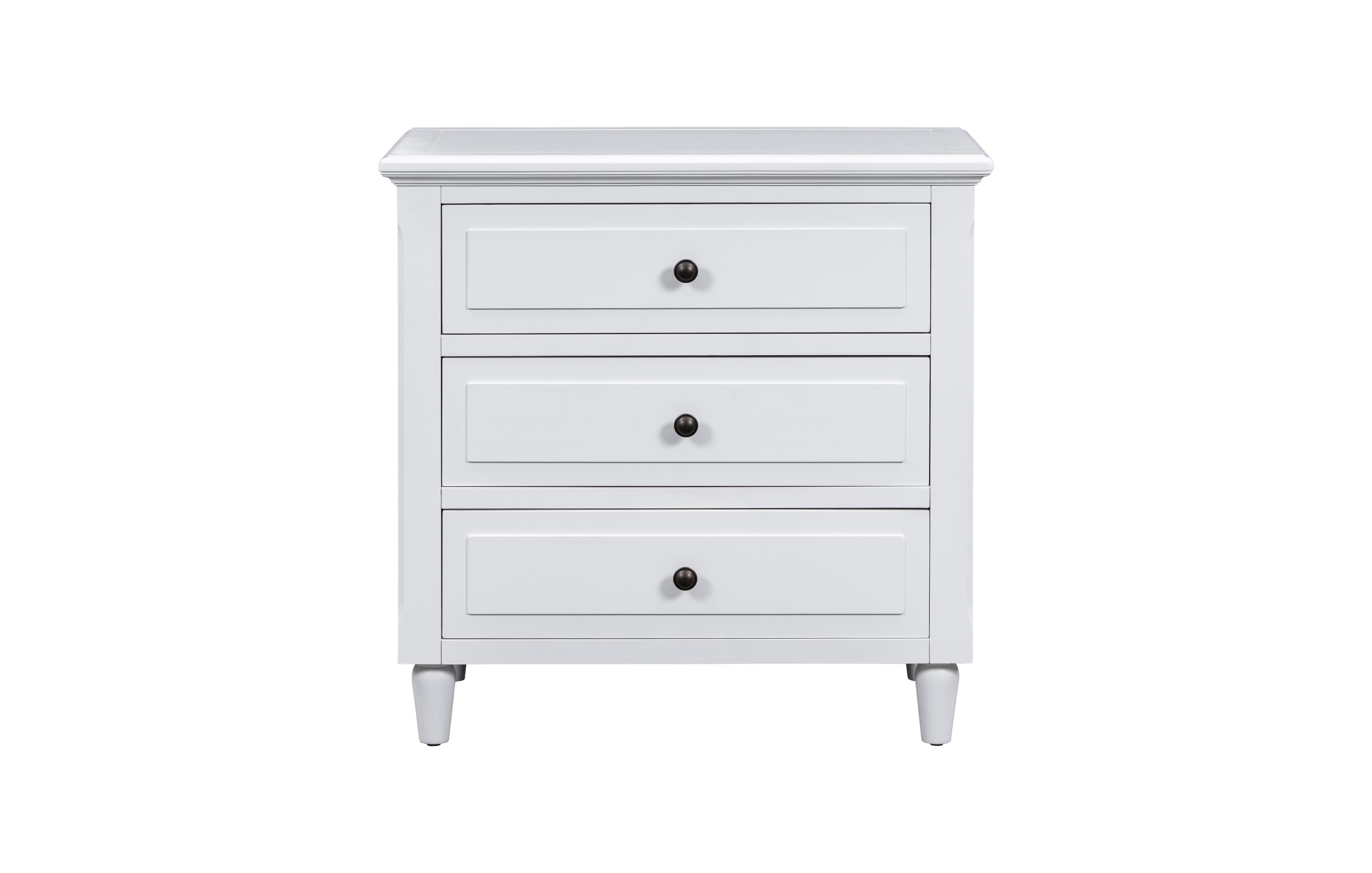 sumyeg 3 Drawer Nightstand Smooth Gliding Rails and Metal Handles