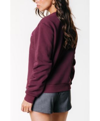 Women's Logo Wave Puff Relaxed Sweat Port Red