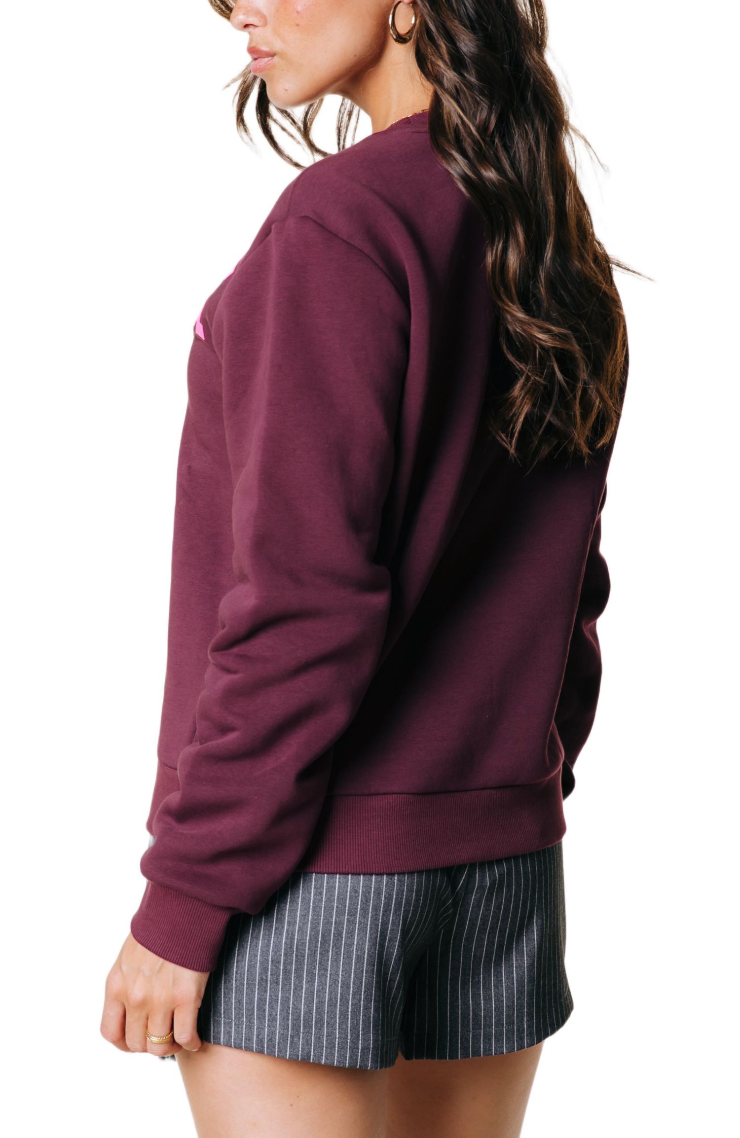 Women's Logo Wave Puff Relaxed Sweat Port Red