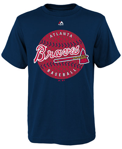 Majestic Boys' Atlanta Braves Electric Ball T-Shirt