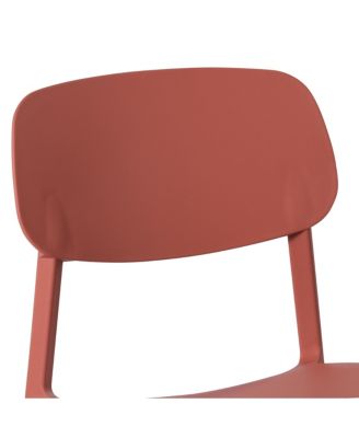 3-Piece Outdoor Round Metal Patio Dining Table Set With Stackable Resin Patio Side Chairs