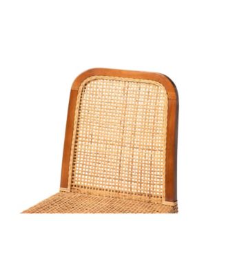 Caspia 2-Pc. Rattan Mid-Century Dining Chair Set