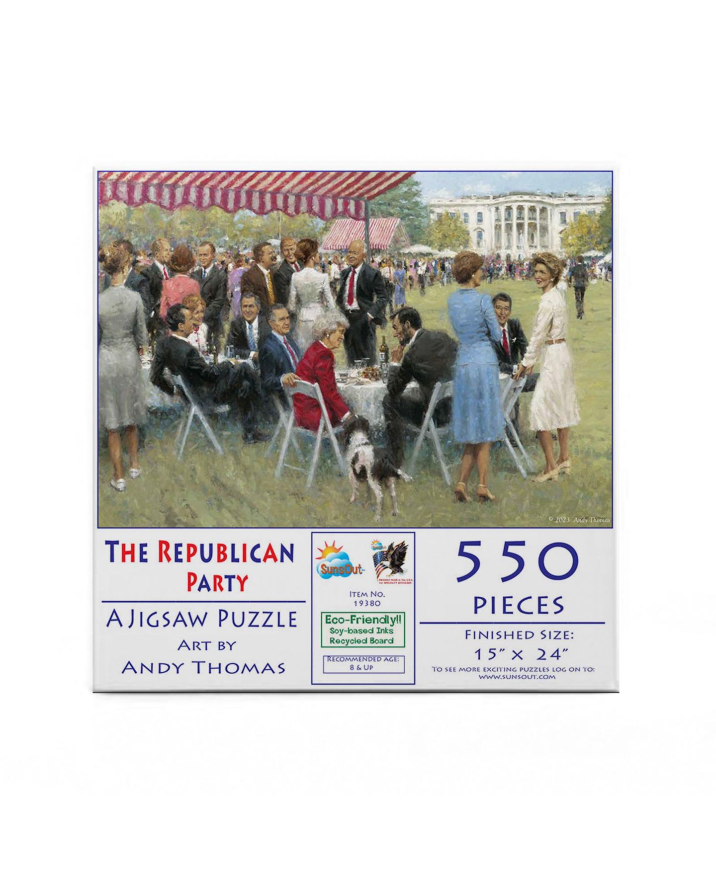 Детский пазл SunsOut The Republican Party 550 Piece Interlocking Patriotic Jigsaw Puzzle, Ages 15+ — фото 2