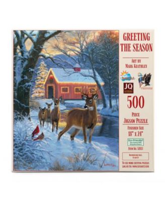 Greeting the Season 500 piece Jigsaw Puzzle for Adults  Christmas