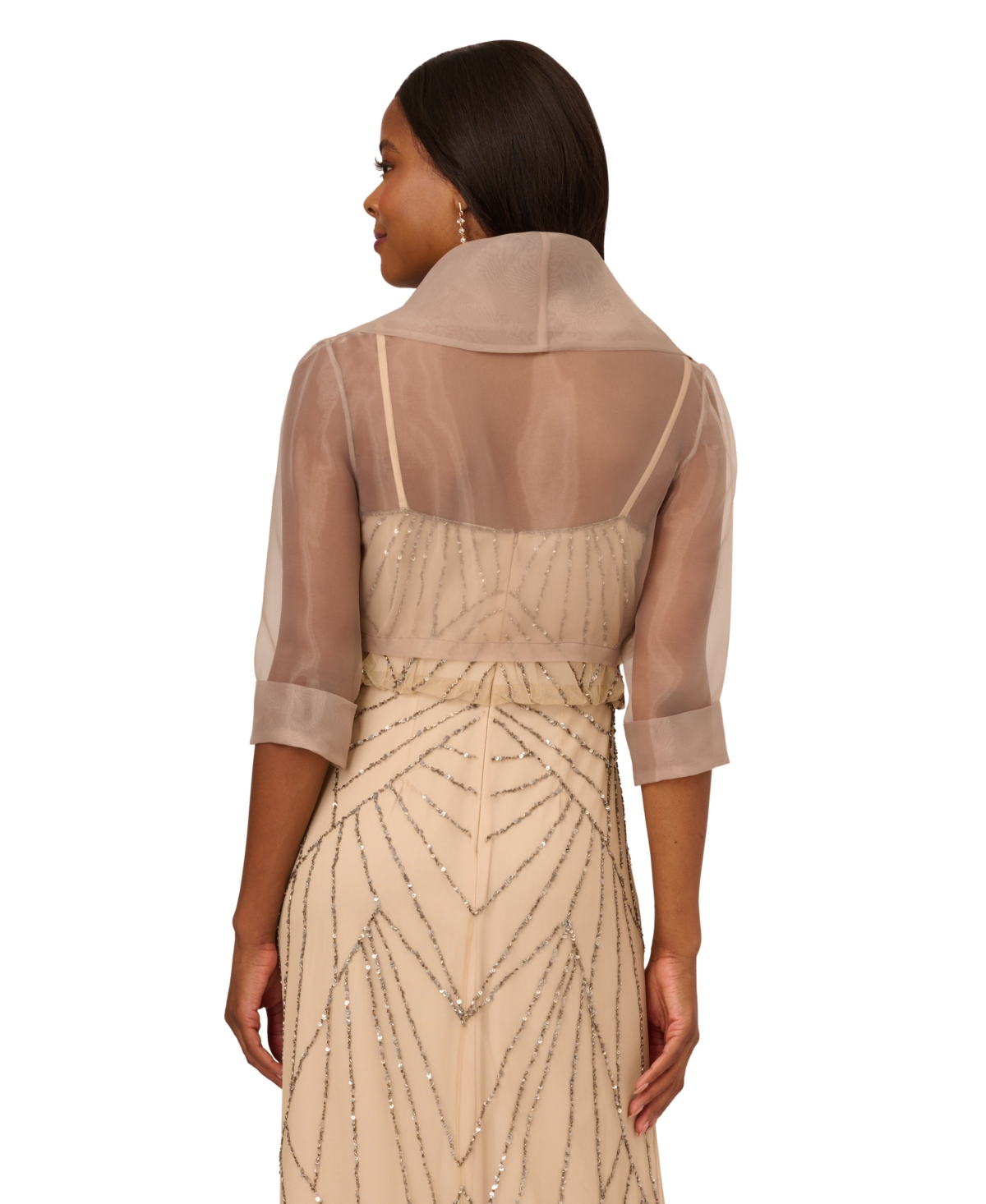 Adrianna Papell Organza Wrap Jacket
