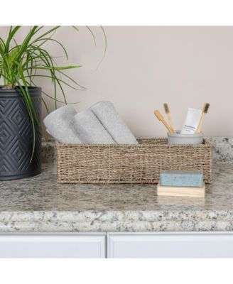 Handwoven Paper Rope Rectangular Storage Basket