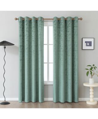 Fleece Textured Light Filtering Grommet Curtains Pair